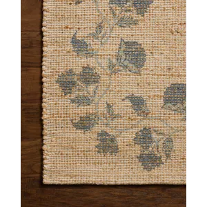 Chris Loves Julia x Loloi Rue Natural / Denim 2\'-3\" x 3\'-9\" Rug