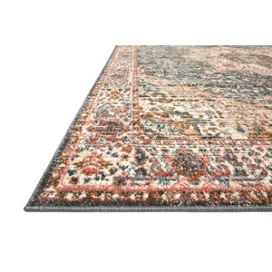 Saban Blue / Multi Rug (3' 9" X 3' 9" Round)