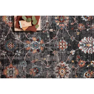 Samra Charcoal / Multi Rug (5' 3" X 7' 9")