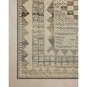Loloi Saylor Ivory / Granite 7\'-6\" x 7\'-6\" Indoor/Outdoor Rug