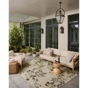Loloi Saylor Ivory / Bark 8\'-6\" x 12\' Indoor/Outdoor Rug