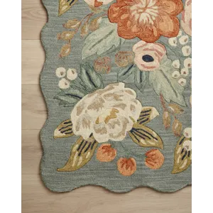 Loloi X Rifle Paper Co. Silhouette 5\'-0\" X 5\'-0\" Round Rug