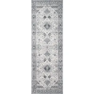 Skye Silver / Grey Rug (2' 0" X 5' 0")