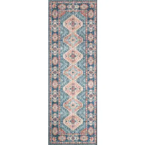Skye Turquoise / Terracotta Rug (2' 0" X 5' 0")