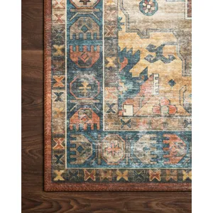 Skye Rust / Blue Rug (2' 0" X 5' 0")