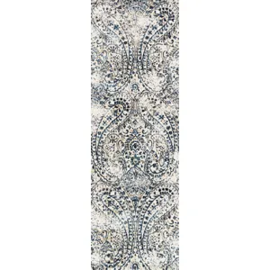 Torrance Ivory / Indigo Rug (2' 7" X 4')