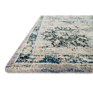 Torrance Grey / Navy Rug (2' 7" X 4')