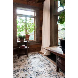 Torrance Grey / Navy Rug (2' 7" X 4')