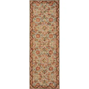 Victoria Slate / Terracotta Rug (3' 6" X 5' 6")