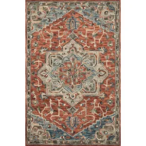 Victoria Red / Multi Rug (3' 6" X 5' 6")