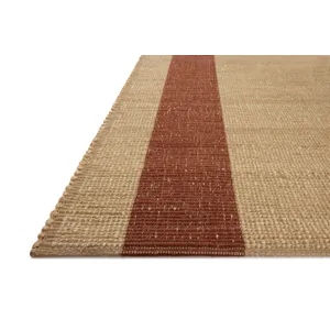 Leanne Ford x Loloi Weatherstaff Natural / Brick 5\'-0\" x 7\'-6\" Rug