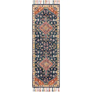 Zharah Navy / Multi Rug (5' 0" X 7' 6")