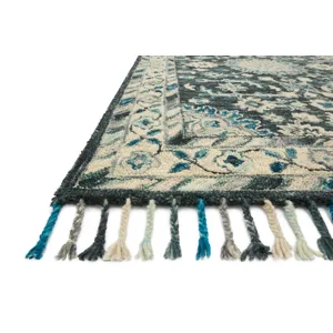 Zharah Teal / Grey Rug (7' 9" X 9' 9")