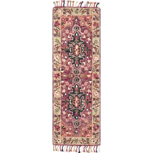 Zharah Raspberry / Taupe Rug (7' 9" X 9' 9")
