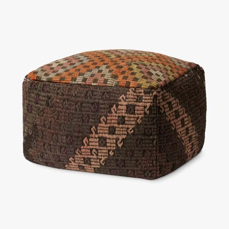 Loloi X One-Of-A-Kinds 18\"w X 18\"d X 18\"h Pouf Pouf