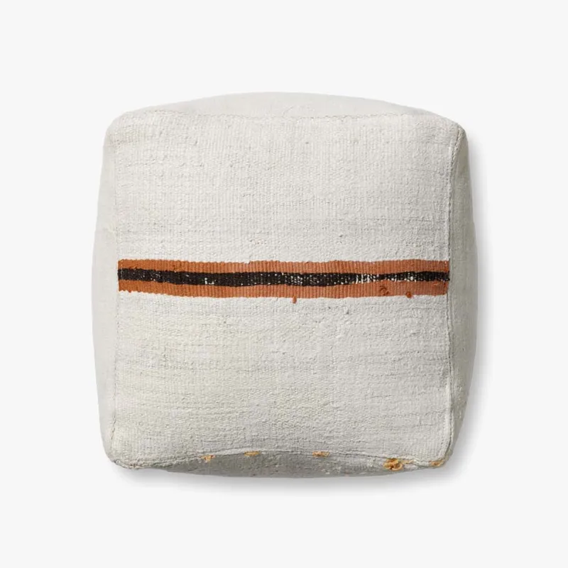 Loloi X One-Of-A-Kinds 18\"w X 18\"d X 18\"h Pouf Pouf