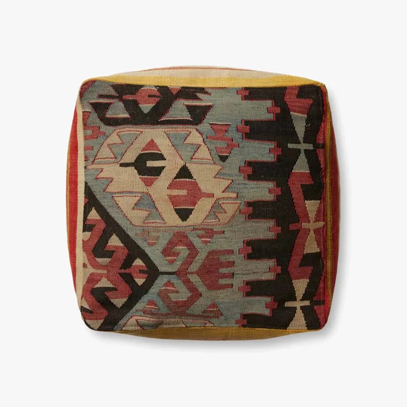 Loloi X One-Of-A-Kinds 18\"w X 18\"d X 18\"h Pouf Pouf