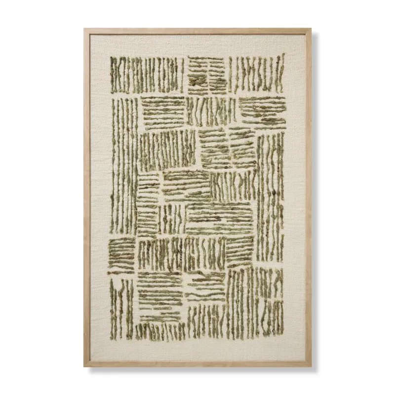 Amber Lewis x Loloi Idlywild Green 3\'-4\" x 5\'-0\" Wall Art