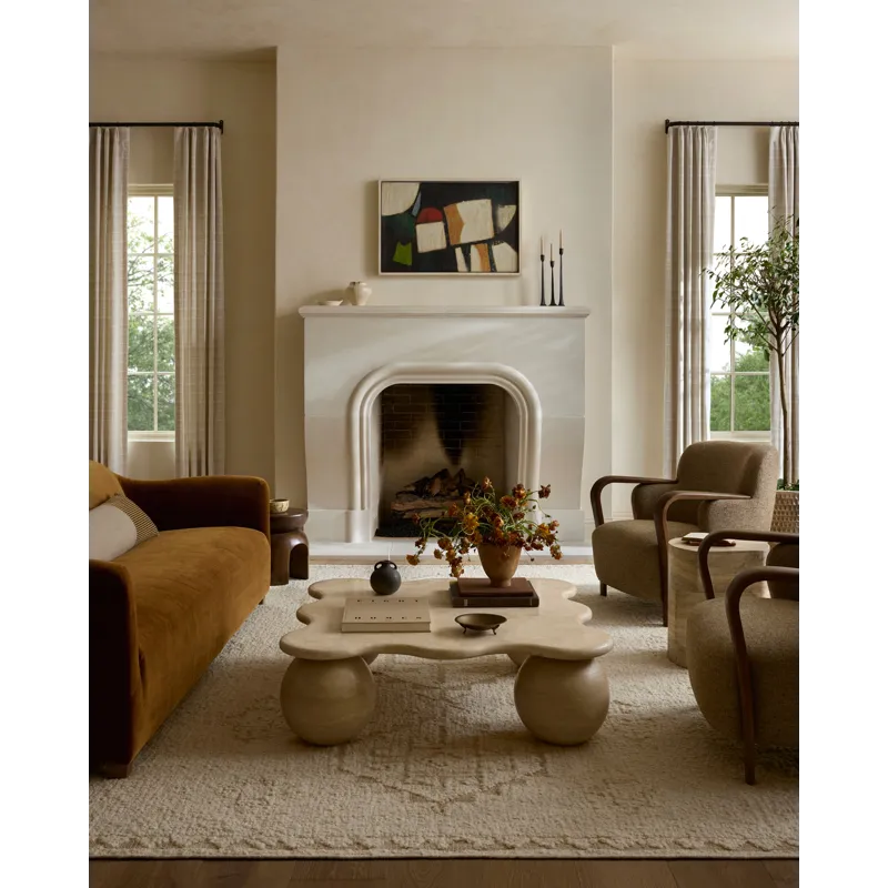 Loloi Alara Ivory / Natural 7\'-9\" x 9\'-9\" Rug