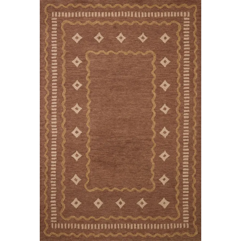 Chris Loves Julia x Loloi Alfie Clay / Spice 2\'-3\" x 3\'-9\" Rug