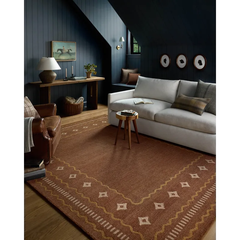 Chris Loves Julia x Loloi Alfie Clay / Spice 2\'-3\" x 3\'-9\" Rug