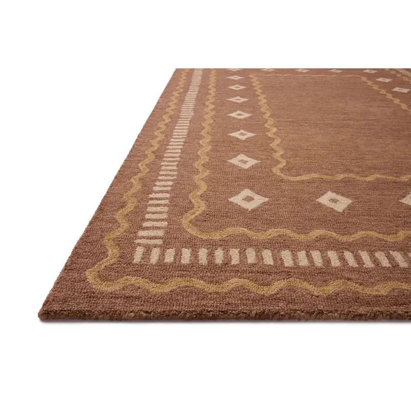Chris Loves Julia x Loloi Alfie Clay / Spice 2\'-3\" x 3\'-9\" Rug