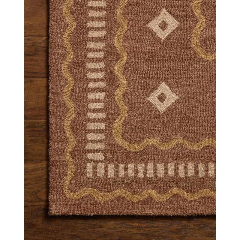 Chris Loves Julia x Loloi Alfie Clay / Spice 2\'-3\" x 3\'-9\" Rug