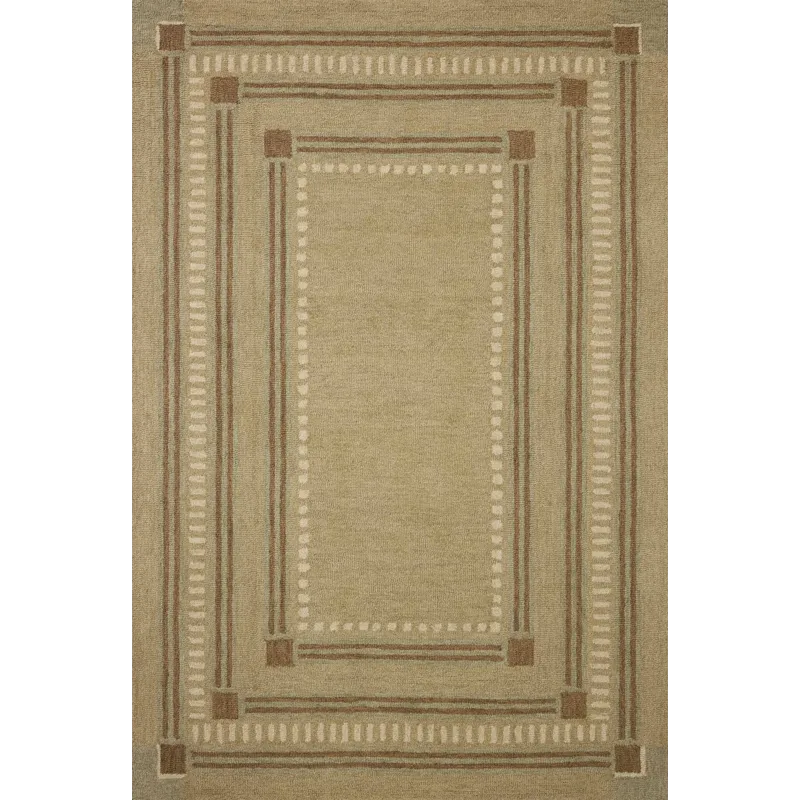 Chris Loves Julia x Loloi Alfie Green / Natural 2\'-6\" x 7\'-6\" Rug
