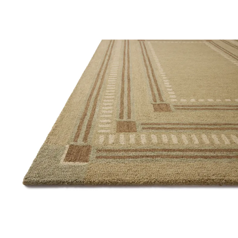 Chris Loves Julia x Loloi Alfie Green / Natural 2\'-6\" x 7\'-6\" Rug