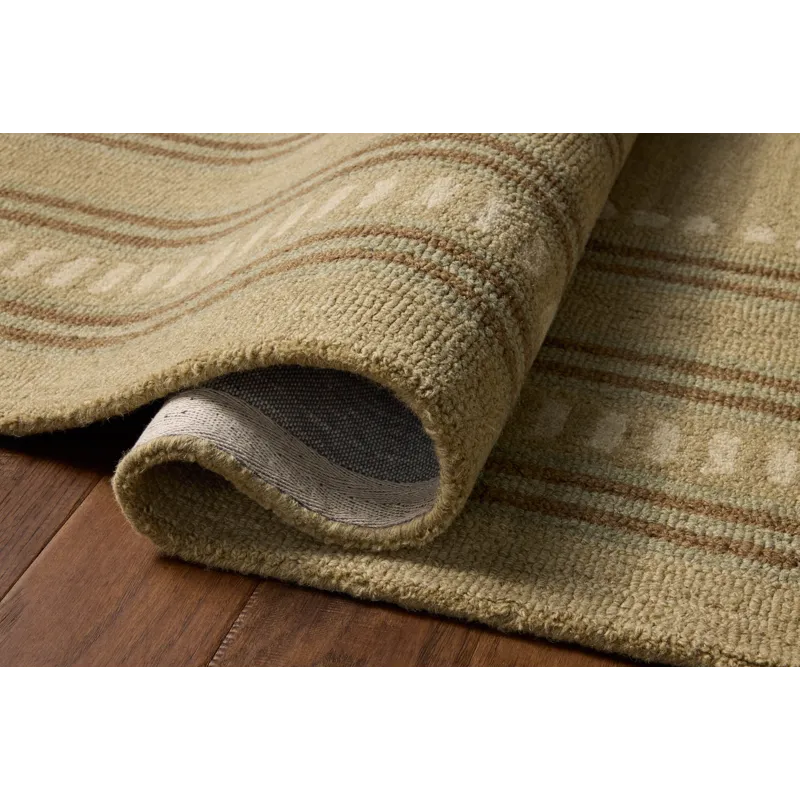 Chris Loves Julia x Loloi Alfie Green / Natural 2\'-6\" x 7\'-6\" Rug