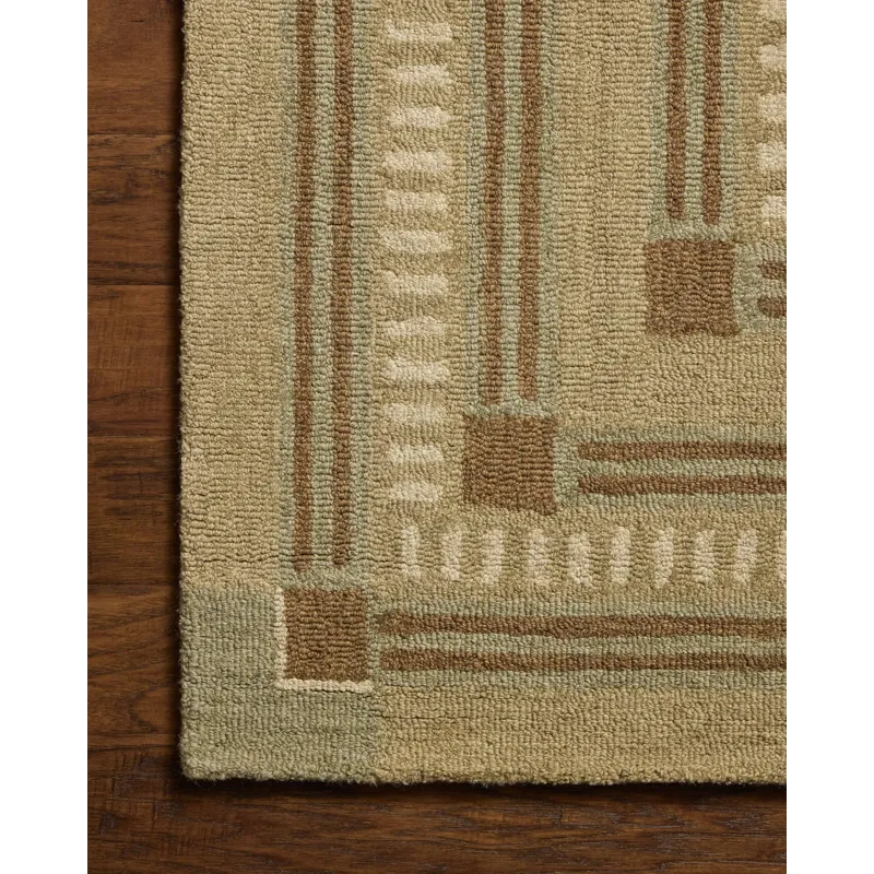 Chris Loves Julia x Loloi Alfie Green / Natural 2\'-6\" x 7\'-6\" Rug