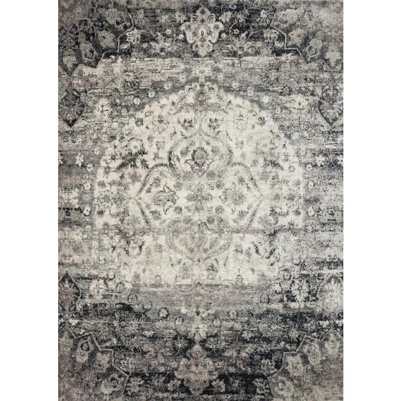 Anastasia Ink / Ivory Rug (2' 7" X 4')