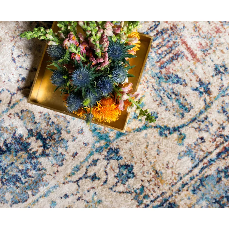 Anastasia Sand / Lt. Blue Rug (5' 3" X 7' 8")