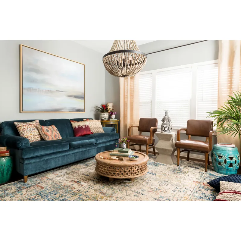 Anastasia Sand / Lt. Blue Rug (5' 3" X 7' 8")