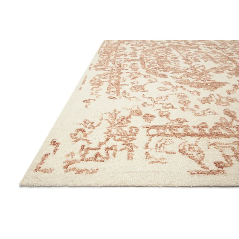 Annie White / Rust Rug (7' 9" X 9' 9")