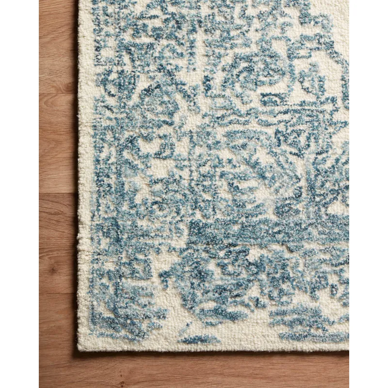Annie White / Blue Rug (2' 3" X 3' 9")