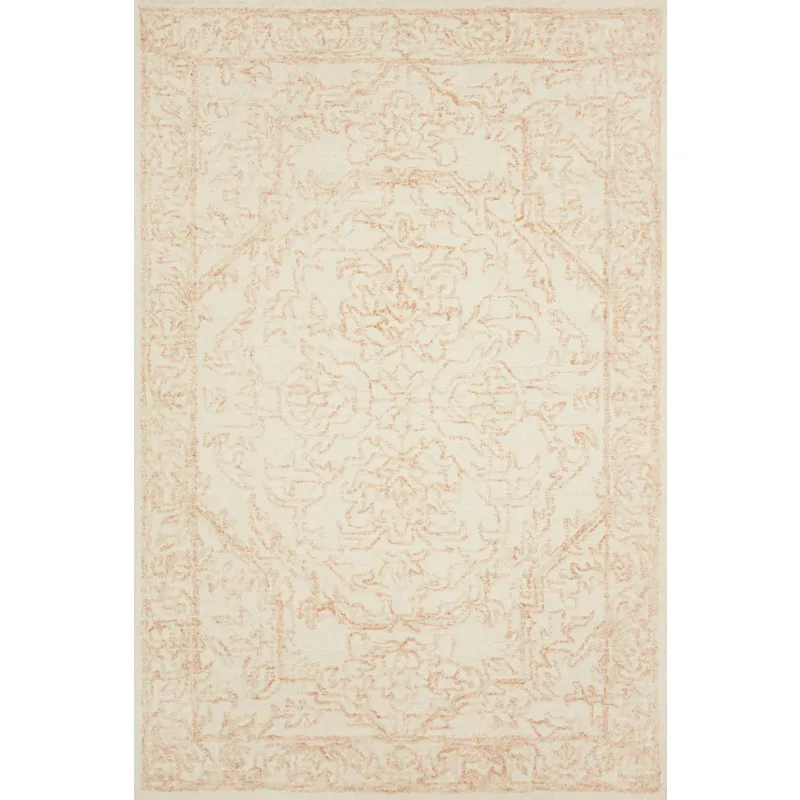 Annie White / Pink Rug (5' 0" X 7' 6")