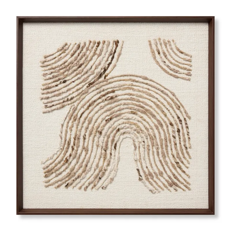 Loloi Flange Dark Brown 2\'-9\" x 2\'-9\" Wall Art