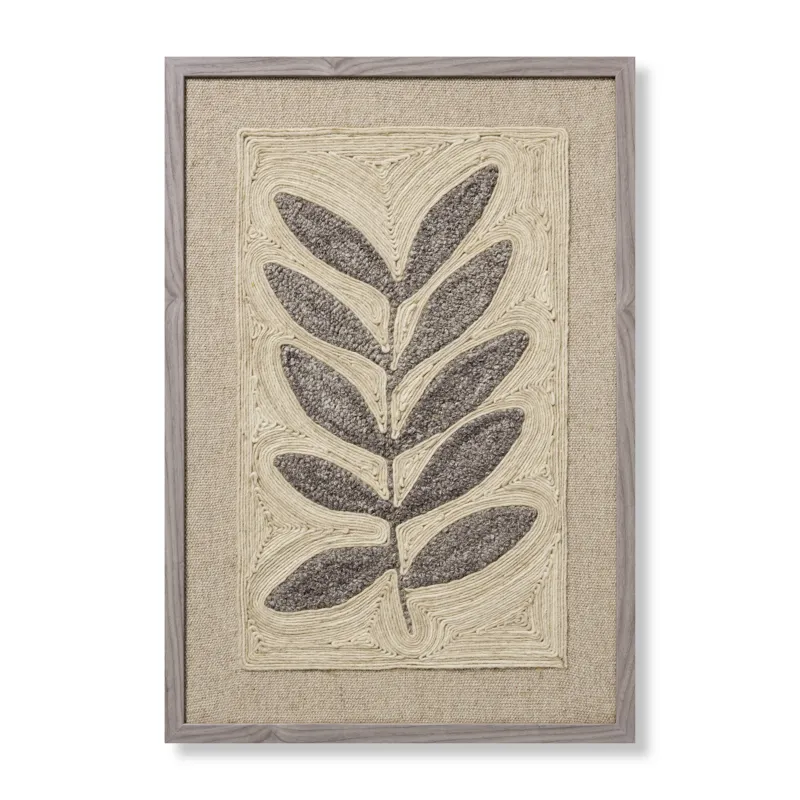 Loloi Frond & Fog Grey 2\'-2\" x 3\'-2\" Wall Art