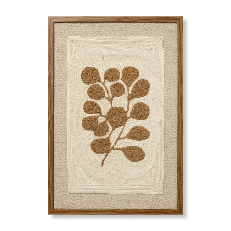 Loloi Sprig & Soil Brown 2\'-2\" x 3\'-2\" Wall Art