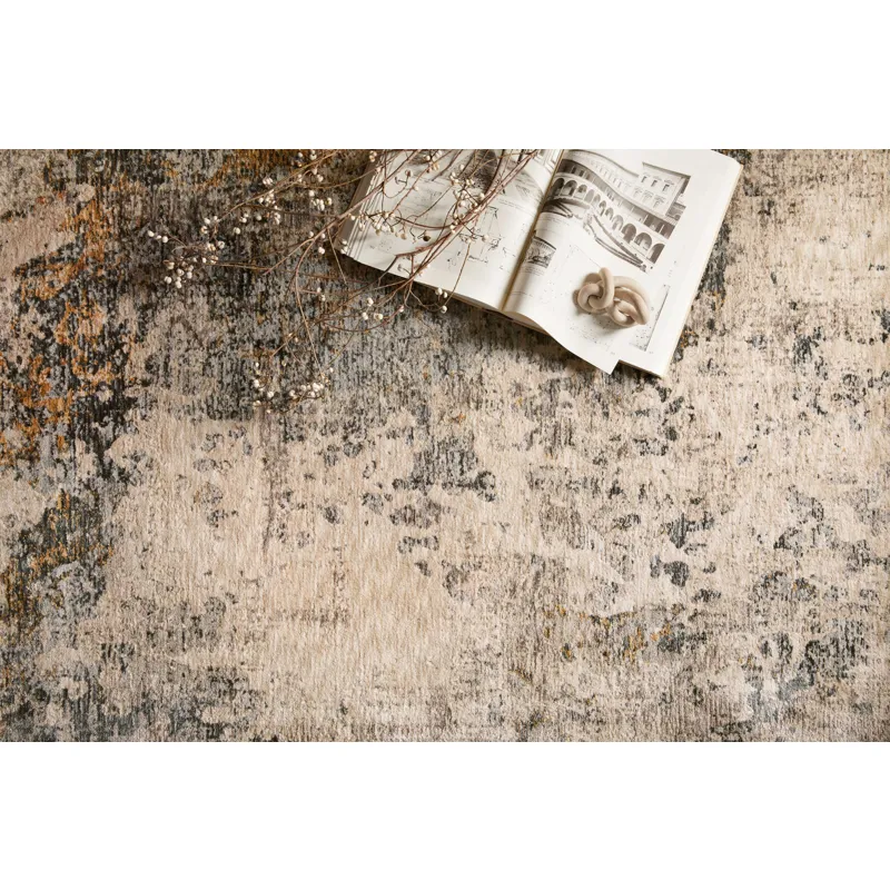 Axel Ocean / Beige Rug (6' 7" X 9' 10")