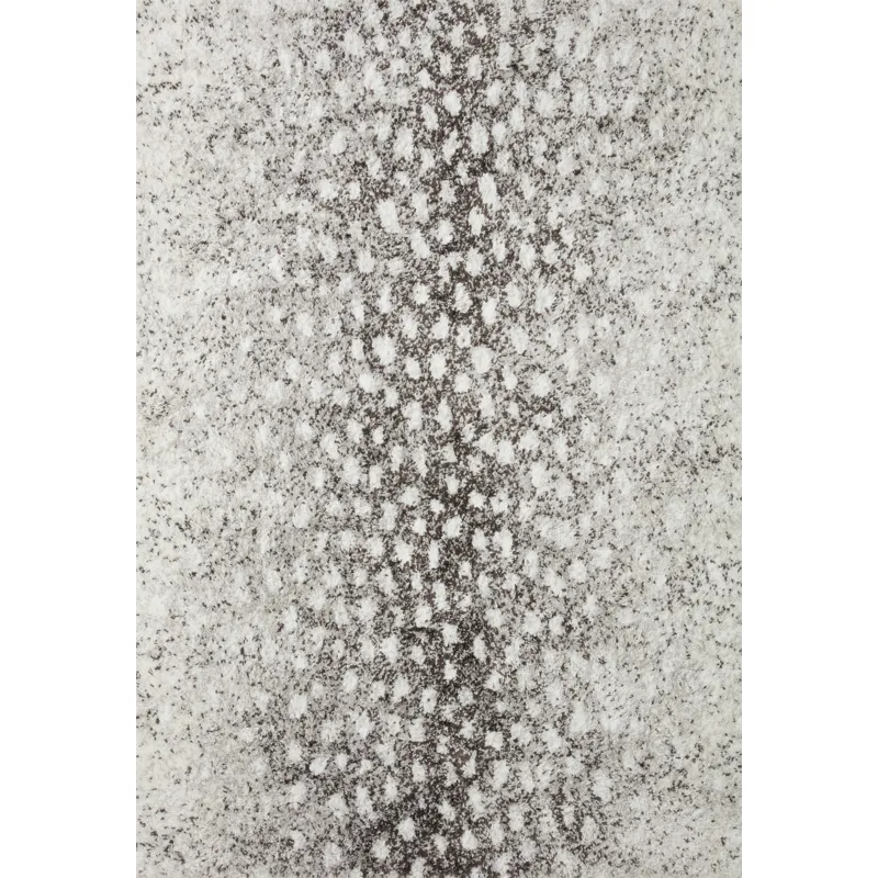 Bliss Shag Grey / White Rug (3'11" X 6')