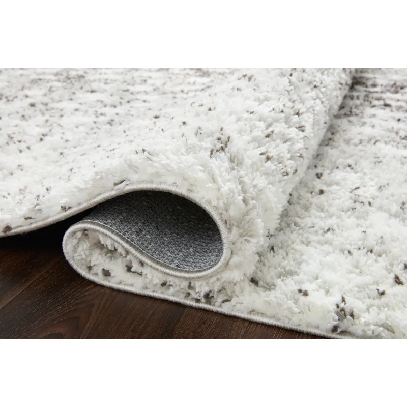 Bliss Shag Grey / White Rug (3'11" X 6')