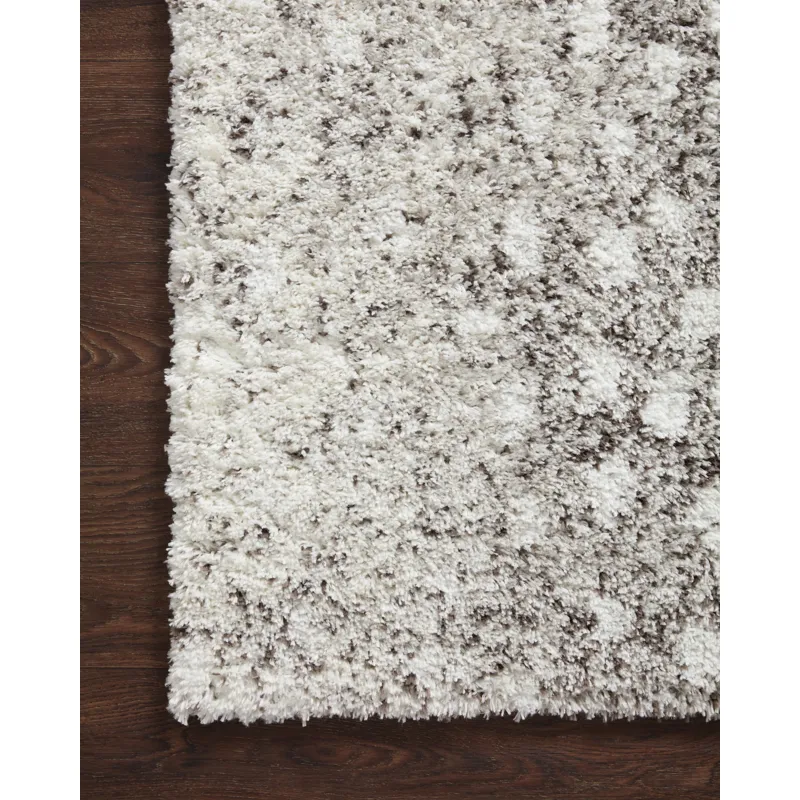 Bliss Shag Grey / White Rug (3'11" X 6')