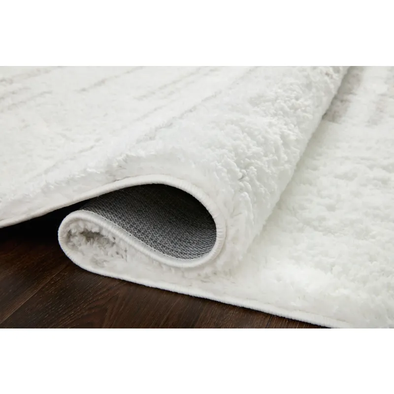 Bliss Shag White / Grey Rug (2' 7" X 12' 0")