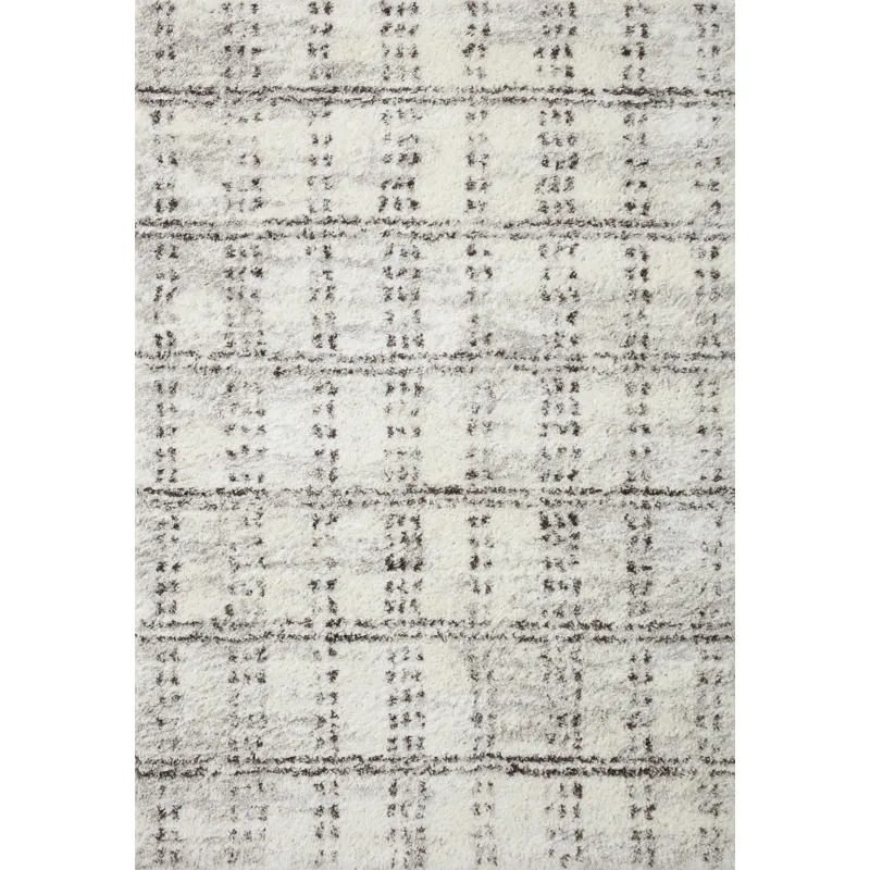 Bliss Shag Cream / Grey Rug (5' 3" X 7' 6")