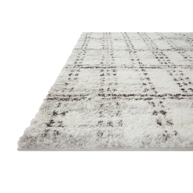 Bliss Shag Cream / Grey Rug (5' 3" X 7' 6")