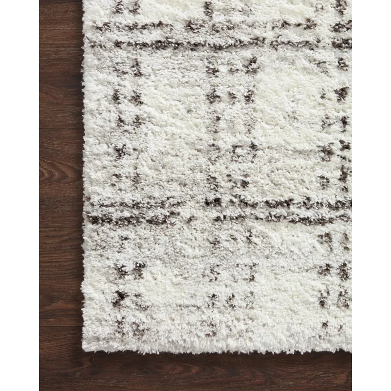 Bliss Shag Cream / Grey Rug (5' 3" X 7' 6")