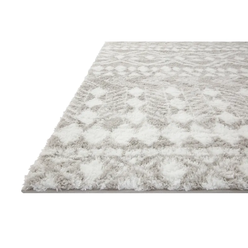 Bliss Shag Grey / White Rug (2' 3" X 4' 0")