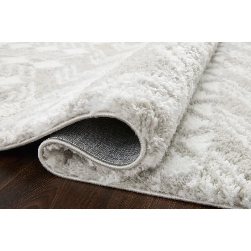 Bliss Shag Grey / White Rug (2' 3" X 4' 0")